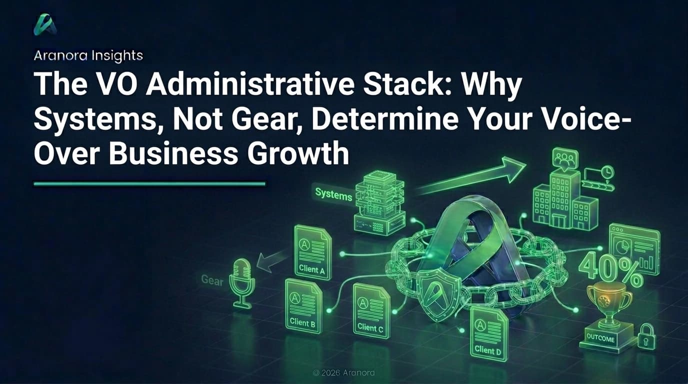 The VO Administrative Stack: Why Systems, Not Gear, Determine Your Voice-Over Business Growth